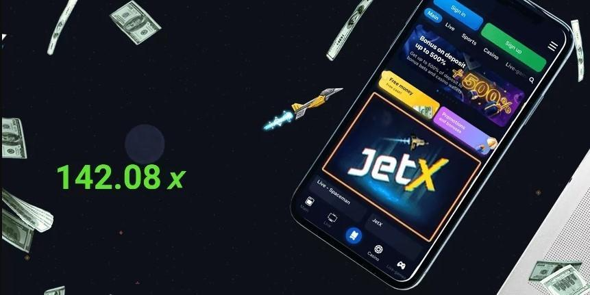 With the help of Jet X betting application